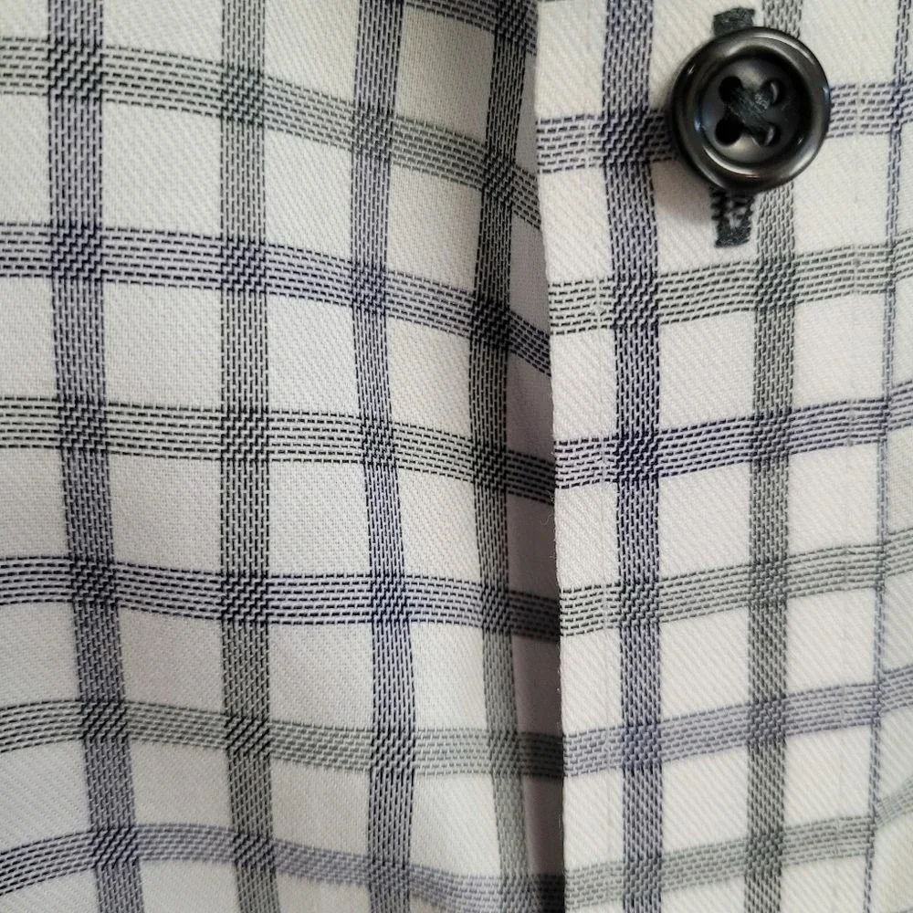 JBH By Jhane Barnes Slim Fit Check Long Sleeve Button Down Collar Shirt Large‎